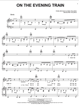 page one of On The Evening Train (Piano, Vocal & Guitar Chords (Right-Hand Melody))