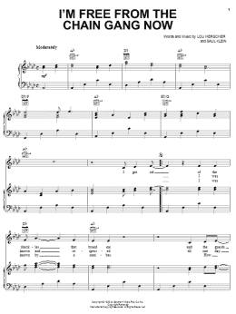 page one of I'm Free From The Chain Gang Now (Piano, Vocal & Guitar Chords (Right-Hand Melody))