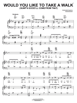page one of Would You Like To Take A Walk (Sump'n Good'll Come From That) (Piano, Vocal & Guitar Chords (Right-Hand Melody))