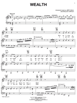 page one of Wealth (from The Apple Tree) (Piano, Vocal & Guitar Chords (Right-Hand Melody))