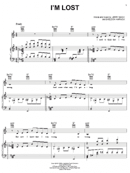 page one of I'm Lost (from The Apple Tree) (Piano, Vocal & Guitar Chords (Right-Hand Melody))