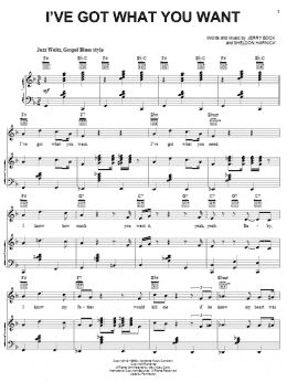 page one of I've Got What You Want (from The Apple Tree) (Piano, Vocal & Guitar Chords (Right-Hand Melody))