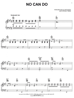 page one of No Can Do (Piano, Vocal & Guitar Chords (Right-Hand Melody))