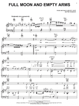 page one of Full Moon And Empty Arms (Piano, Vocal & Guitar Chords (Right-Hand Melody))