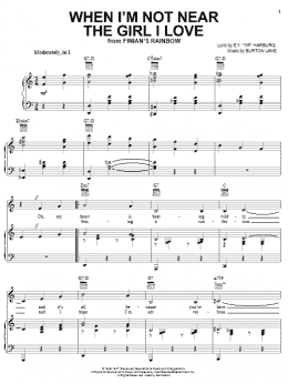 page one of When I'm Not Near The Girl I Love (Piano, Vocal & Guitar Chords (Right-Hand Melody))