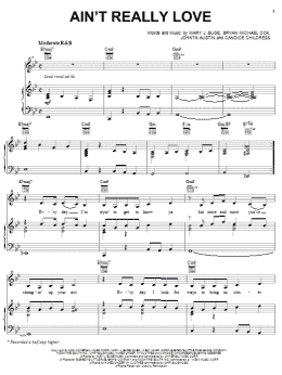 page one of Ain't Really Love (Piano, Vocal & Guitar Chords (Right-Hand Melody))