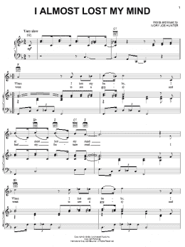 page one of I Almost Lost My Mind (Piano, Vocal & Guitar Chords (Right-Hand Melody))