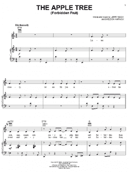 page one of The Apple Tree (Forbidden Fruit) (from The Apple Tree) (Piano, Vocal & Guitar Chords (Right-Hand Melody))