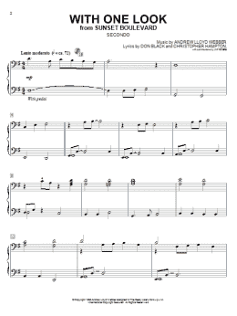 page one of With One Look (Piano Duet)