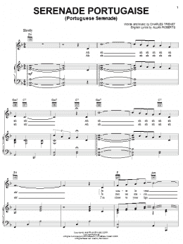 page one of Serenade Portugaise (Piano, Vocal & Guitar Chords (Right-Hand Melody))