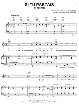 page one of If You Go (Piano, Vocal & Guitar Chords (Right-Hand Melody))