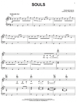 page one of Souls (Piano, Vocal & Guitar Chords (Right-Hand Melody))
