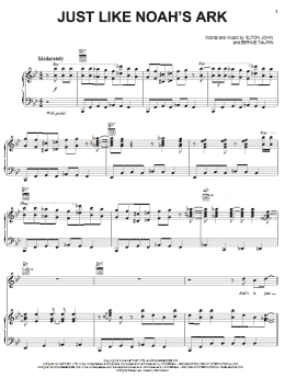 page one of Just Like Noah's Ark (Piano, Vocal & Guitar Chords (Right-Hand Melody))
