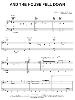 page one of And The House Fell Down (Piano, Vocal & Guitar Chords (Right-Hand Melody))