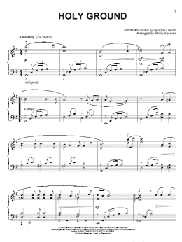 page one of Holy Ground (arr. Phillip Keveren) (Piano Solo)