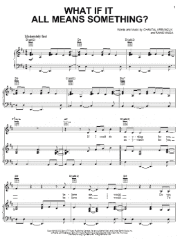 page one of What If It All Means Something? (Piano, Vocal & Guitar Chords (Right-Hand Melody))