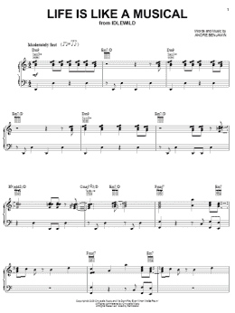 page one of Life Is Like A Musical (Piano, Vocal & Guitar Chords (Right-Hand Melody))