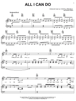 page one of All I Can Do (Piano, Vocal & Guitar Chords (Right-Hand Melody))