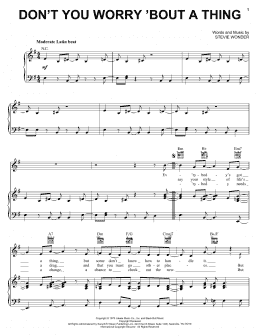 page one of Don't You Worry 'Bout A Thing (Piano, Vocal & Guitar Chords (Right-Hand Melody))