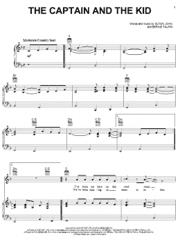 page one of The Captain And The Kid (Piano, Vocal & Guitar Chords (Right-Hand Melody))