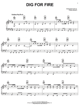 page one of Dig For Fire (Piano, Vocal & Guitar Chords (Right-Hand Melody))