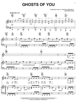 page one of Ghosts Of You (Piano, Vocal & Guitar Chords (Right-Hand Melody))