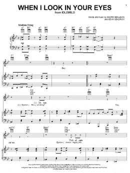 page one of When I Look In Your Eyes (Piano, Vocal & Guitar Chords (Right-Hand Melody))