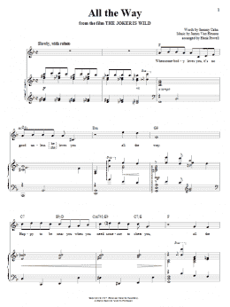 page one of All The Way (Piano & Vocal)