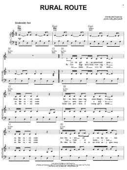 page one of Rural Route (Piano, Vocal & Guitar Chords (Right-Hand Melody))