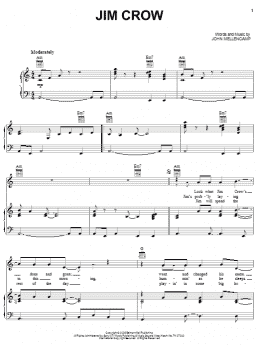 page one of Jim Crow (Piano, Vocal & Guitar Chords (Right-Hand Melody))