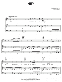 page one of Hey (Piano, Vocal & Guitar Chords (Right-Hand Melody))