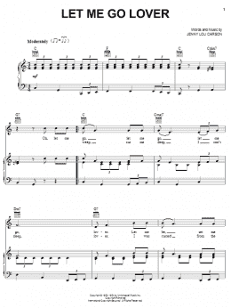 page one of Let Me Go Lover (Piano, Vocal & Guitar Chords (Right-Hand Melody))