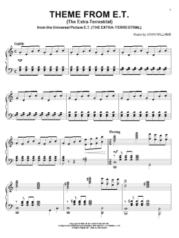 page one of Theme from E.T. (The Extra-Terrestrial) (Piano Solo)
