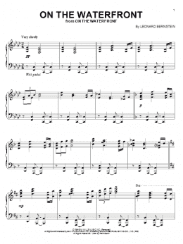 page one of On The Waterfront (Piano Solo)