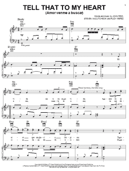 page one of Tell That To My Heart (Amor Venme A Buscar) (Piano, Vocal & Guitar Chords (Right-Hand Melody))