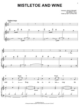 page one of Mistletoe And Wine (Piano, Vocal & Guitar Chords (Right-Hand Melody))