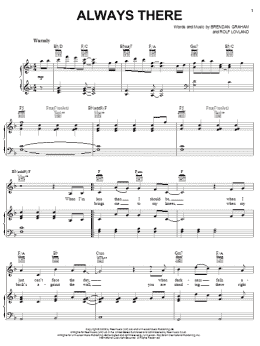 page one of Always There (Piano, Vocal & Guitar Chords (Right-Hand Melody))