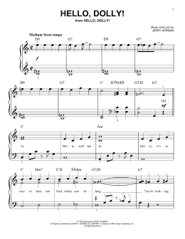 page one of Hello, Dolly! (Easy Piano)