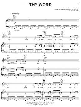 page one of Thy Word (Piano, Vocal & Guitar Chords)