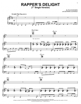 page one of Rapper's Delight (Piano, Vocal & Guitar Chords (Right-Hand Melody))