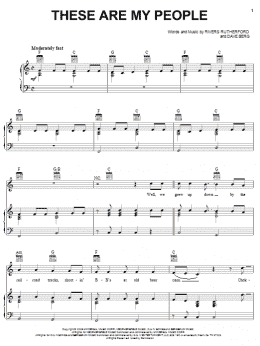 page one of These Are My People (Piano, Vocal & Guitar Chords (Right-Hand Melody))