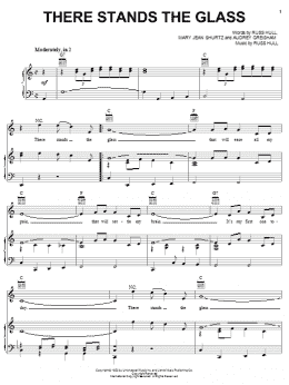 page one of There Stands The Glass (Piano, Vocal & Guitar Chords (Right-Hand Melody))