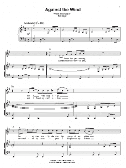 page one of Against The Wind (Piano & Vocal)