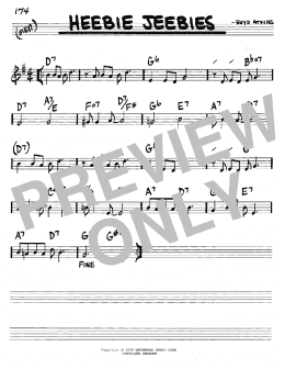 page one of Heebie Jeebies (Real Book – Melody & Chords – C Instruments)