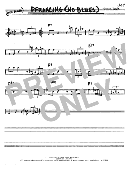 page one of Pfrancing (No Blues) (Real Book – Melody & Chords – C Instruments)