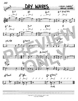 page one of Day Waves (Real Book – Melody & Chords – C Instruments)