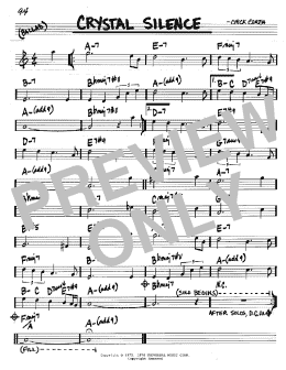 page one of Crystal Silence (Real Book – Melody & Chords – C Instruments)