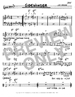 page one of Sidewinder (Real Book – Melody & Chords – C Instruments)