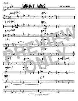 page one of What Was (Real Book – Melody & Chords – C Instruments)