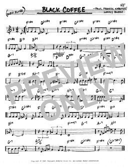 page one of Black Coffee (Real Book – Melody & Chords – C Instruments)